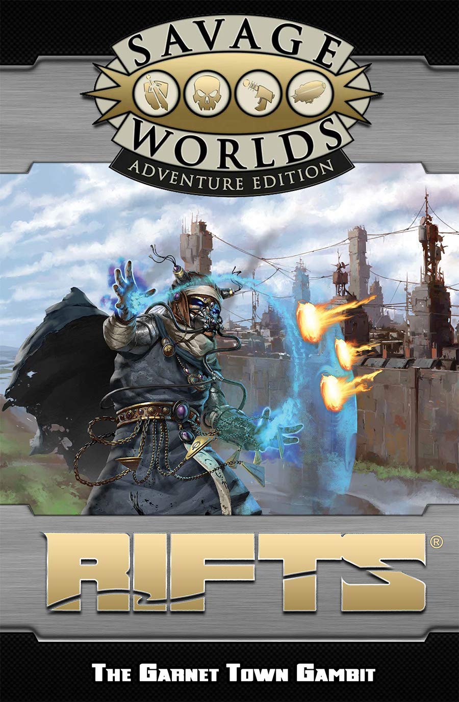 Savage Rifts® GM Screen and Garnet Town Gambit Adventure Revised SWADE Edition (S2P11203RE)