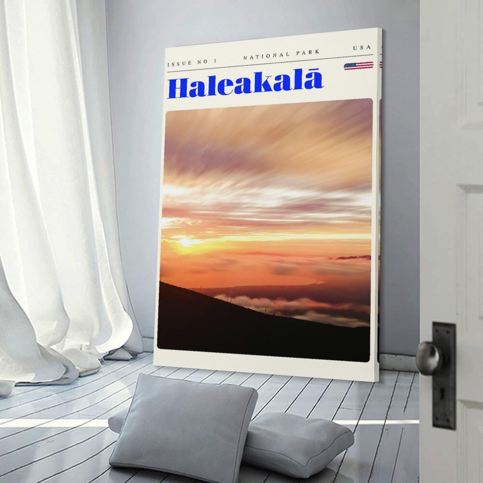Junmoney Haleakala National Park Travel Art Wall Picture Print 08x12inch(20x30cm), for Hallway, Lounge Or Guest Room, Gift Idea for Housewarming And Birthdays