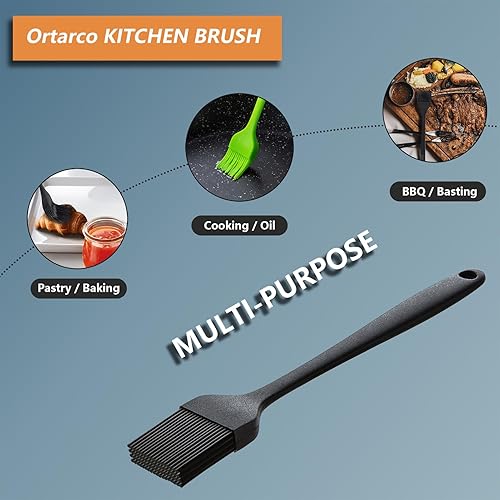 Miniatura 8 de Ortarco Cepillo de silicona para repostería, para hornear, cocinar, barbacoa, parrilla, aceite para untar salsa de mantequilla, paquete de 4