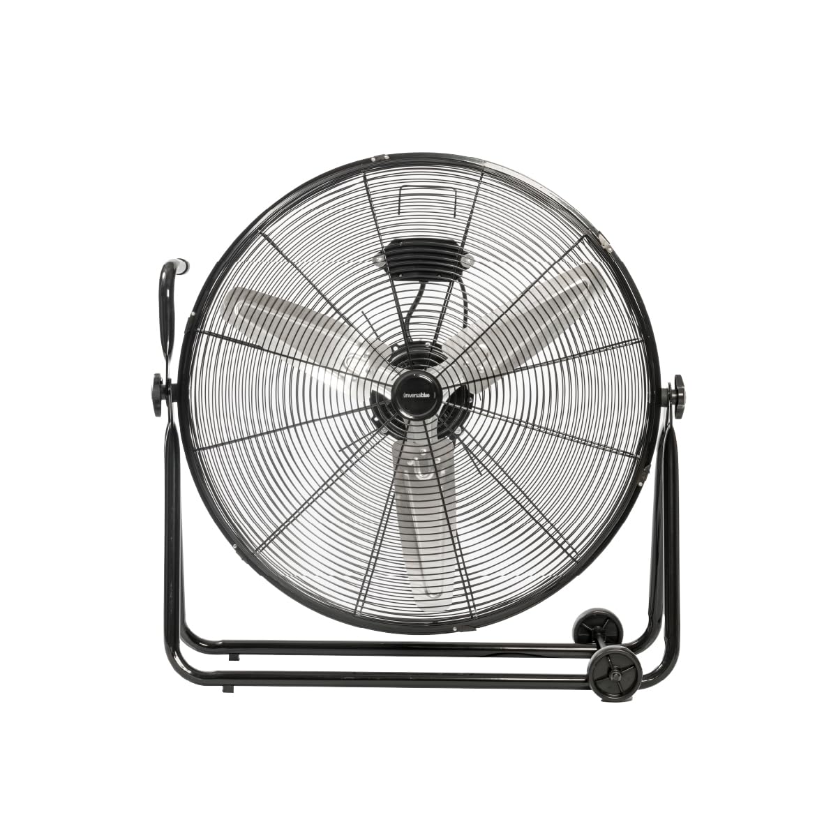 UNIVERSALBLUE Ventilador Industrial de Suelo | Begro | 61 cm de Diámetro | 3 Aspas de Aluminio | Potente 160W | Cabezal Ajustable | 3 Velocidades | Estilo Vintage - Industrial