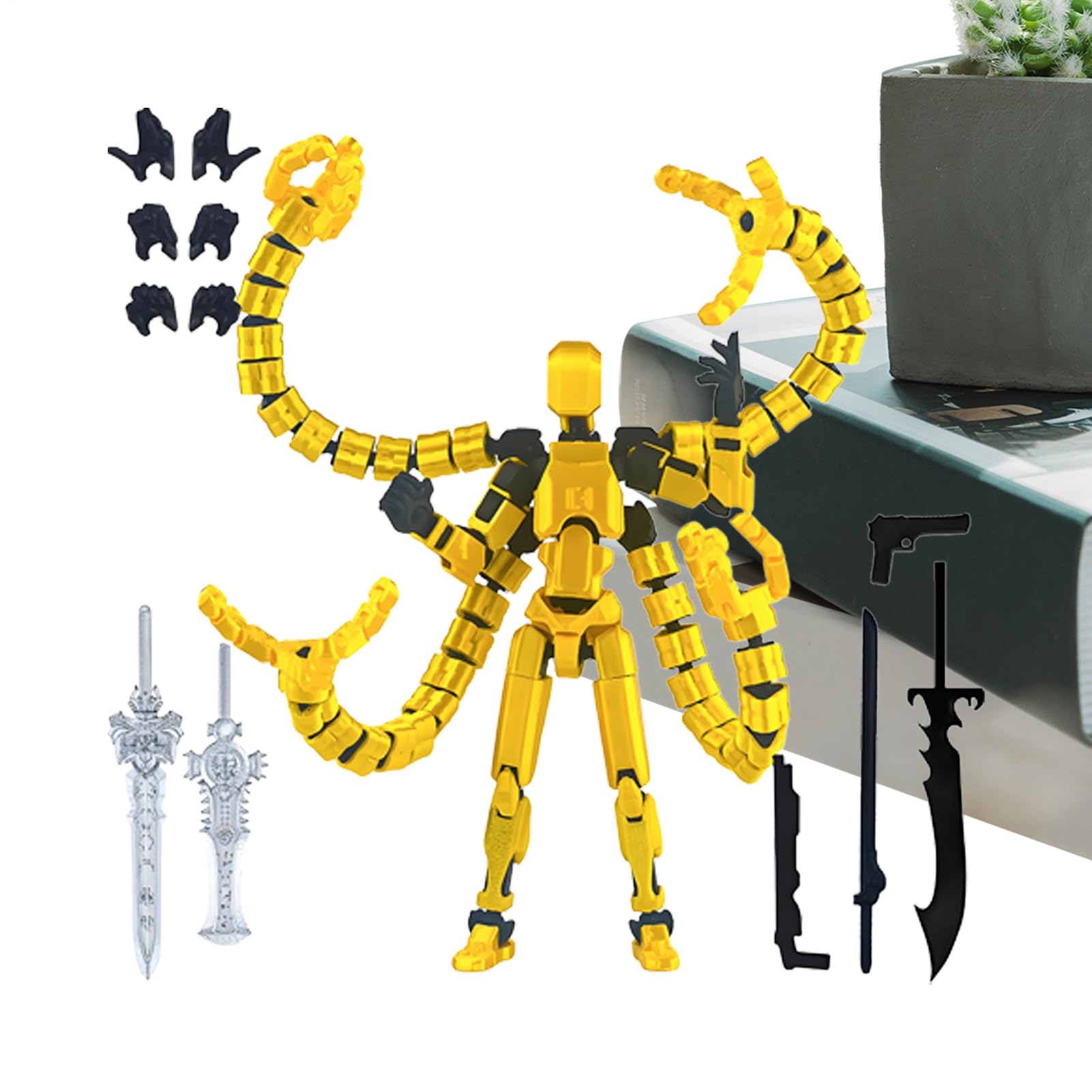 Already Assembled Action Figure, T-13 Multi-Jointed Movable Action Figure, 3D Printed Articulated Actions Figures Assembled, Desktop Decorations For Kids Teens Adults Fans