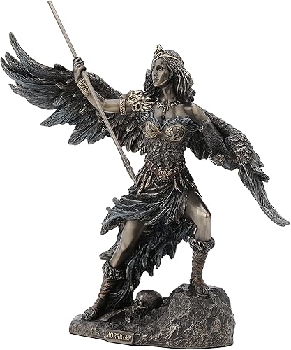 Miniatura 2 de Veronese Design 8 5/8" alto Morrigan Celtic Phantom Queen Escultura Resina Acabado Bronce