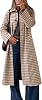Abrigo trench de cuadros para mujer Cicy Bell, solapa, botonadura sencilla, largo 1