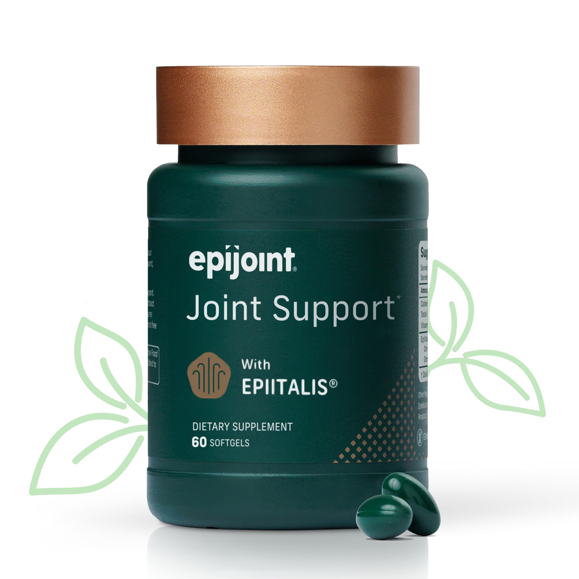 Joint Support Supports Mobility Osteoarthritis May Help Reduce Inflammation with Patented Epiitalis 60 Capsules