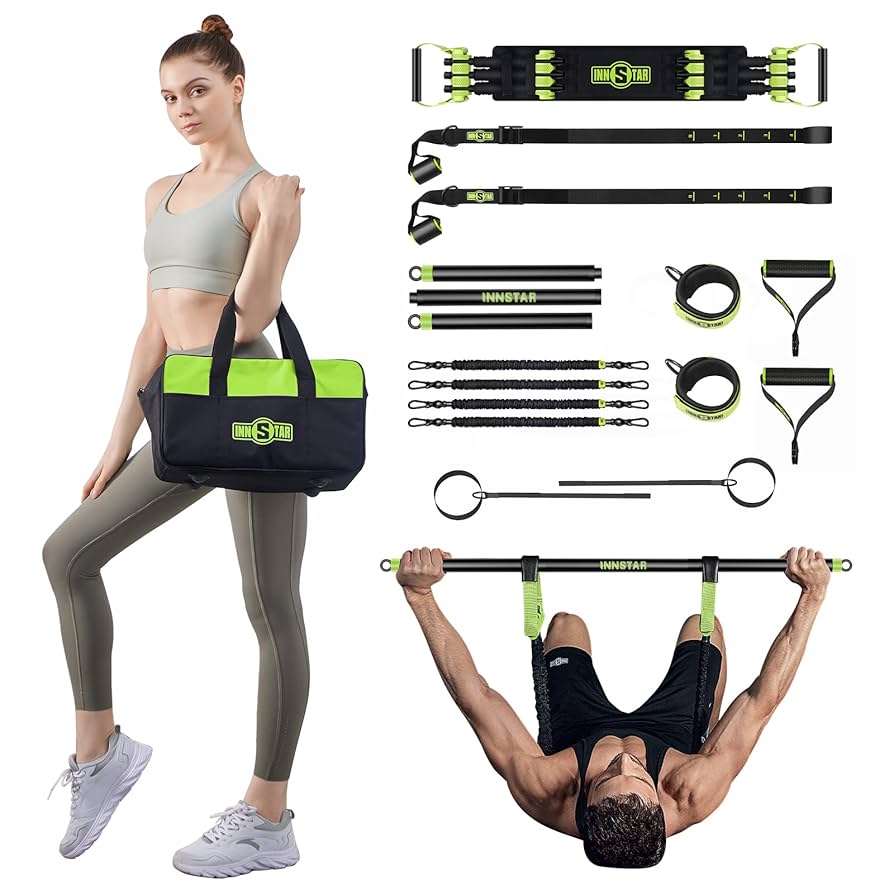 INNSTAR Upgraded Portable Home Gym 5.0, Adjustable Bench
