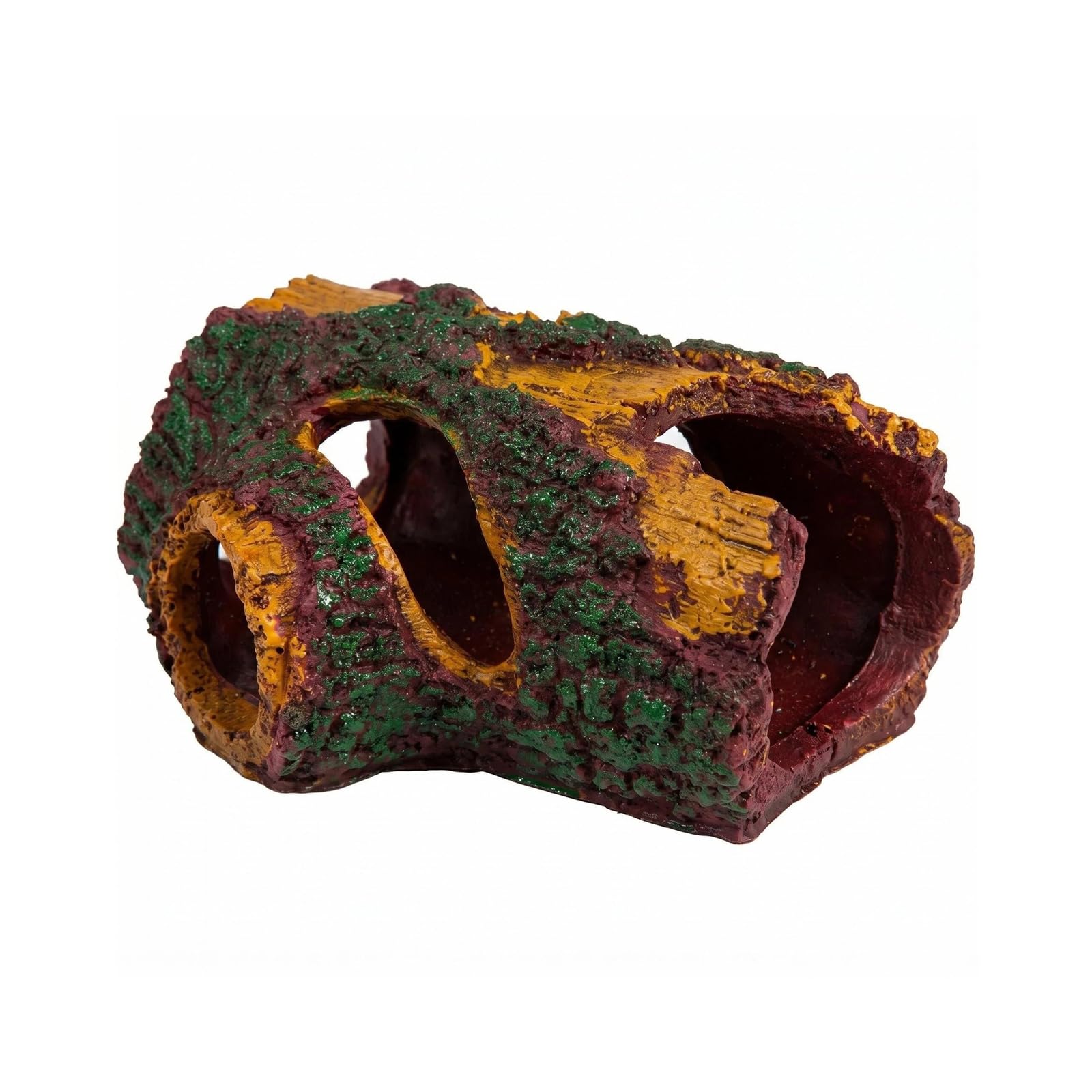 Plcpdm Turf Stump Terrarium Pet Cave Decor For Small Turtles And Fish, Resin Tree House Aquarium Ornament For Habitat Displays Setup Vivarium Shelter Terrarium Ornament Aquarium Cave Small Pet Supplies Turtle Habitat