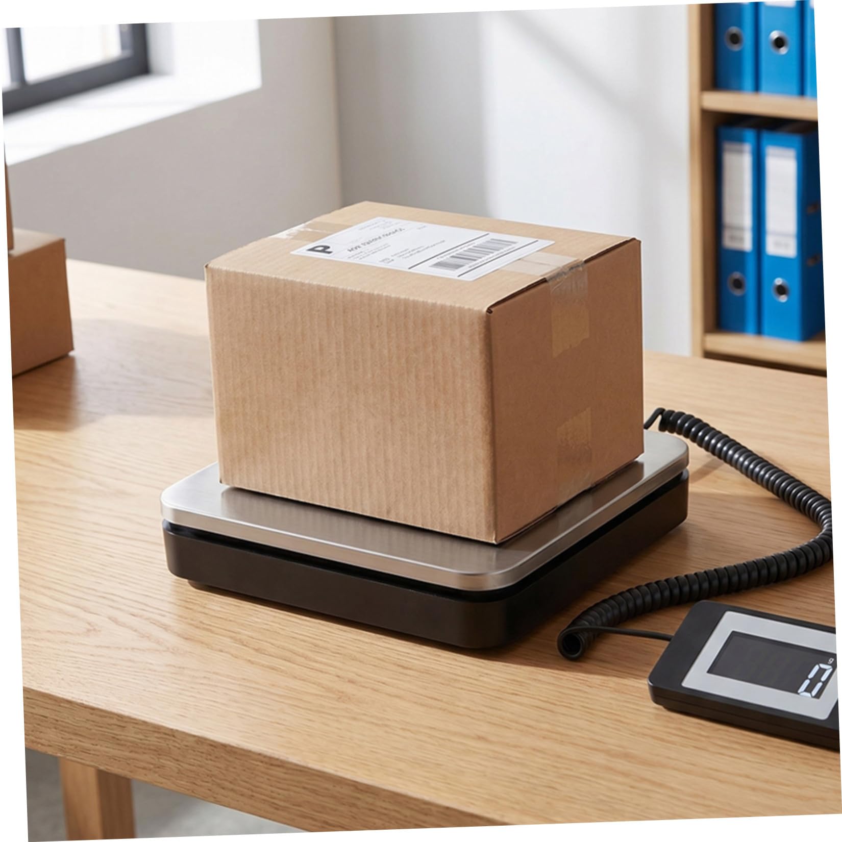 Adorainbow Tragbare Einheitenfunktion 50kg Lcd Elektronische Paketwaage mit Display und Edelstahlgehäuse mit Mehrfach Haltefunktion für Posteinrichtungen und Paketvorbereitung