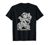Funny Peace Skeleton BMX Rider BMX Bike Boy T-Shirt