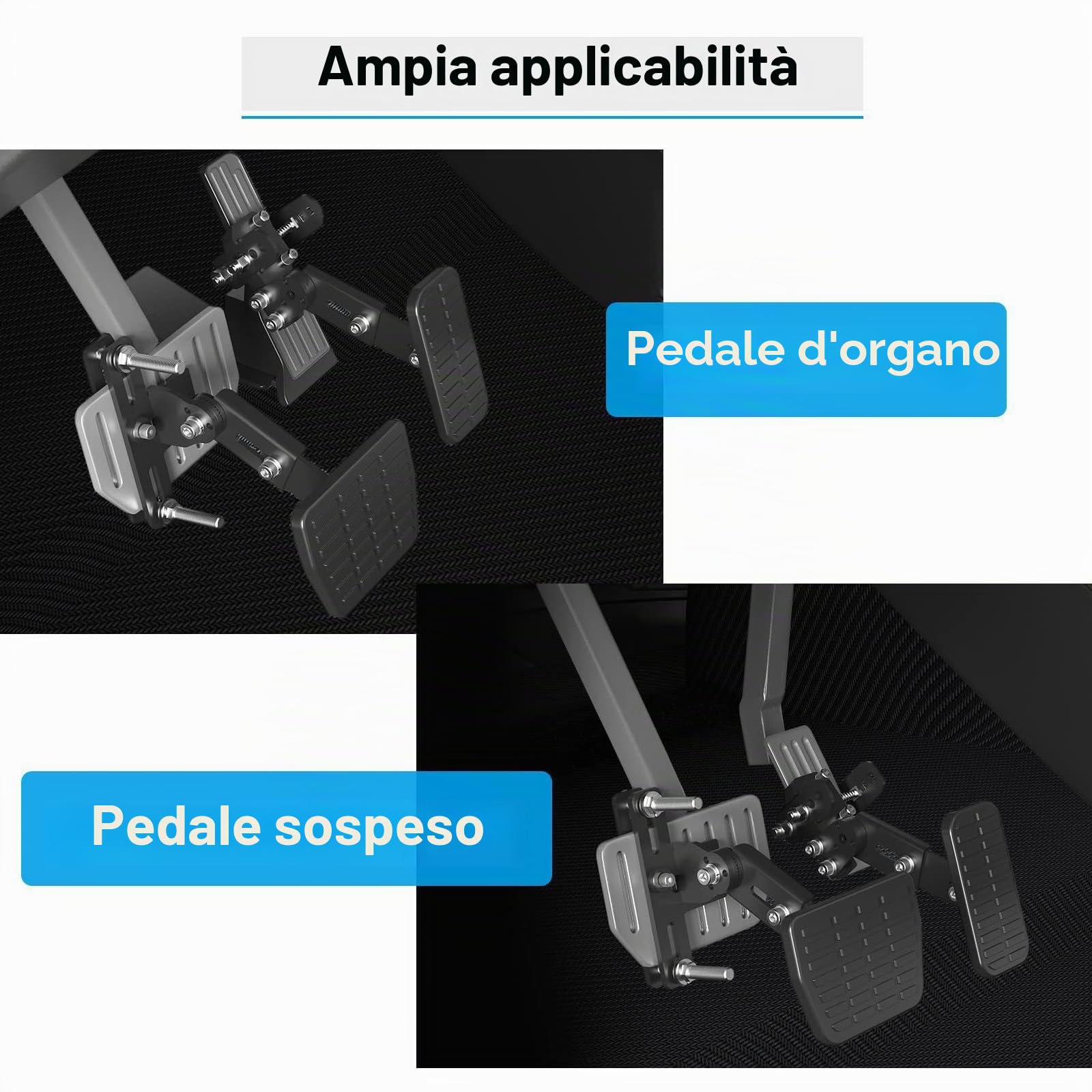 Estensori per pedali antiscivolo per veicoli auto adatti per freno e acceleratore per conducenti bassi con lunghezza e angoli regolabili