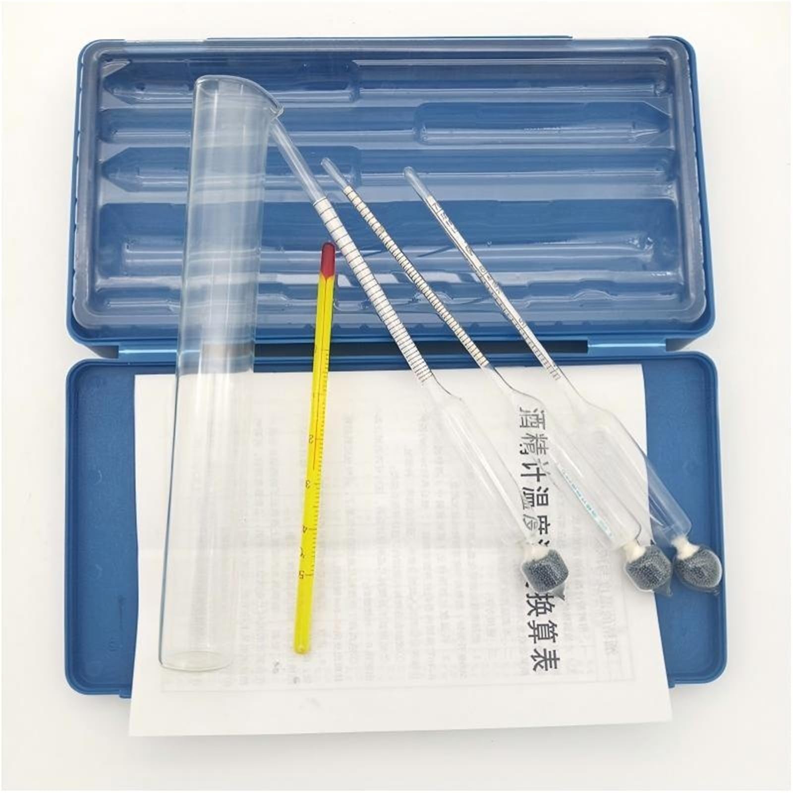 MKHQST Refractometer Alcohol Hydrometer Alcoholmeter Glass Cylinder Included Suitable For Spirits Baijiu Easy to operate