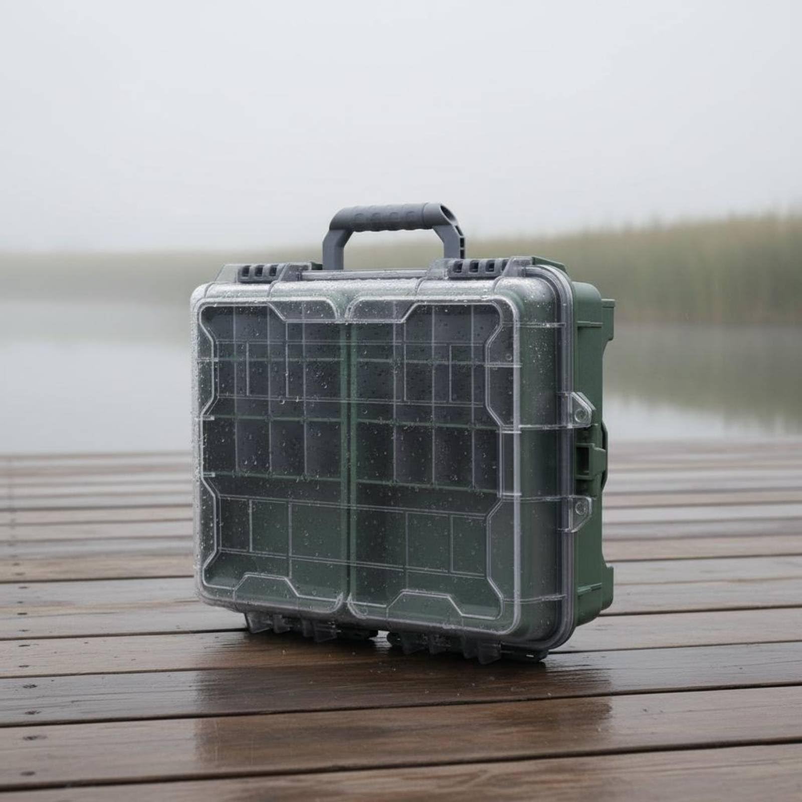 predolo Custodia Impermeabile da Pesca Scatola Porta Esche Ami E Piccoli Accessori con Divisori Mobili Struttura Sigillata Coperchio a Scatto in Solido Adatta, Blu