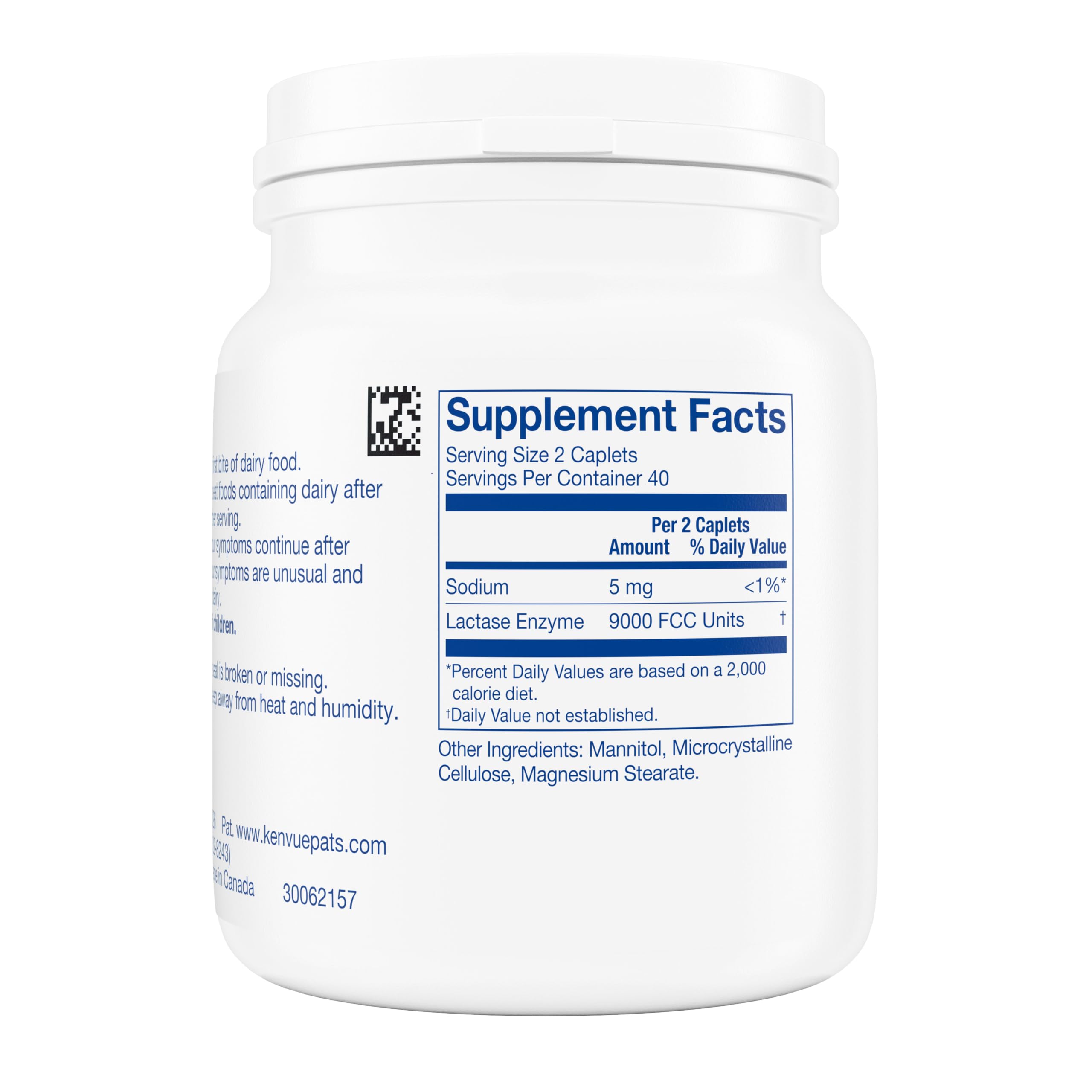 Lactaid Lactase Enzyme Supplement, 80ct Caplet — Amazon image 8