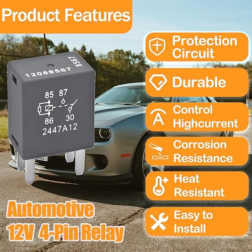 Miniatura 6 de Relé 12088567 Multiusos AC Compresor Embrague Relé para Buick Cadillac Chevrolet GMC Pontiac ECM Flashers Starter Ignition Horn