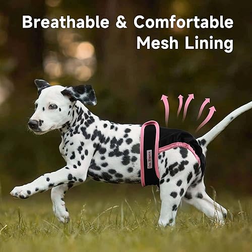 Miniatura 10 de Pañales lavables para perras (paquete de 3), pañales reutilizables para el período de celo de la perrita, pañales reutilizables para perras (jirafa,