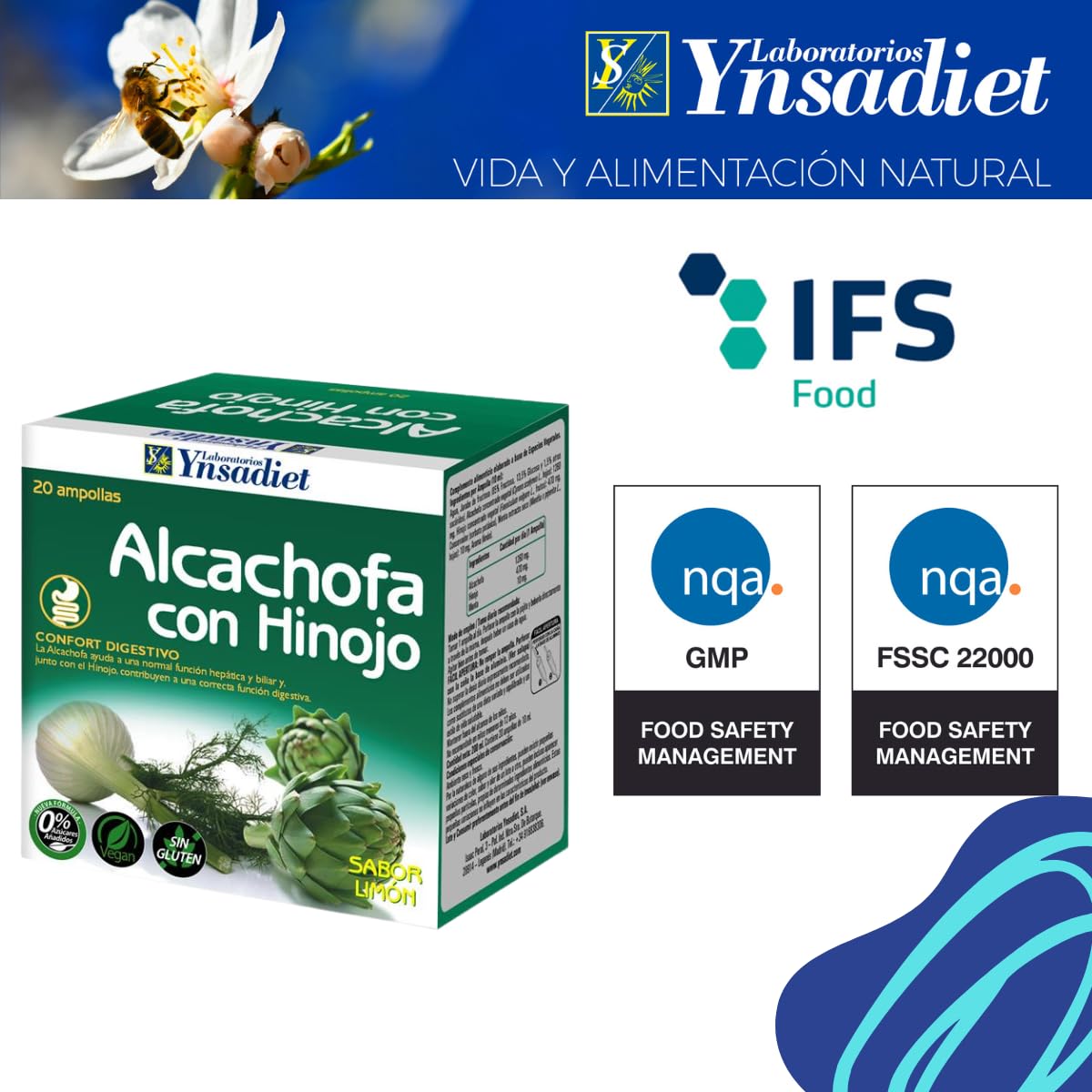 Alcachofa con Hinojo 20 ampollas de Ynsadiet