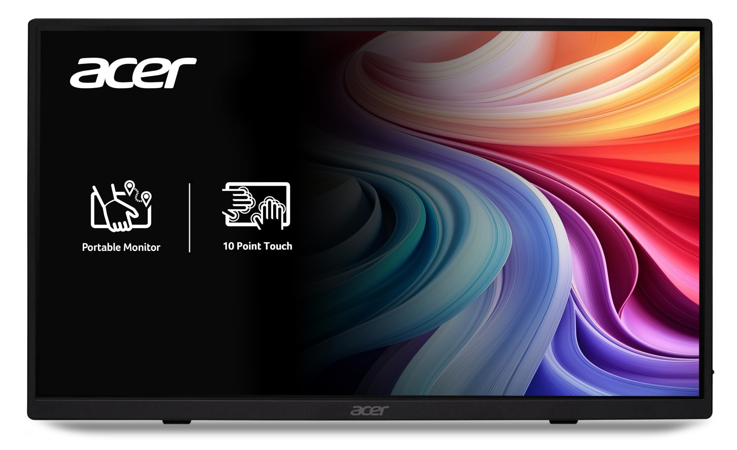 acer Portable Monitor | 15.6" FHD IPS Touch | Adaptive-Sync Support (FreeSync Compatible) | Slim Design | External Monitor for Laptop PC/Mac | 2 x USB