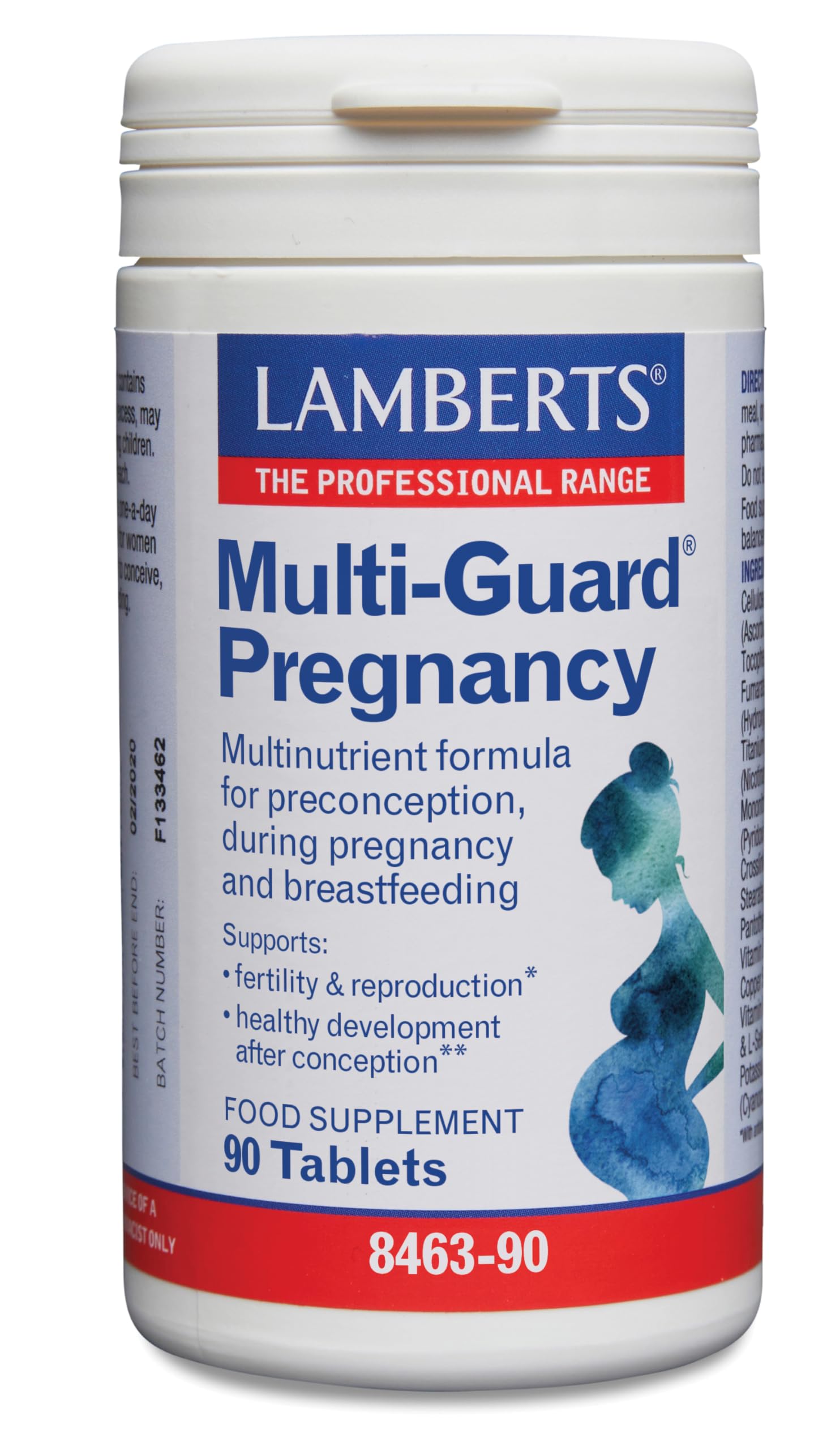 Lamberts Multi-Guard Pregnancy – Preconception, Pregnancy & Breastfeeding Support – 90 Tablets