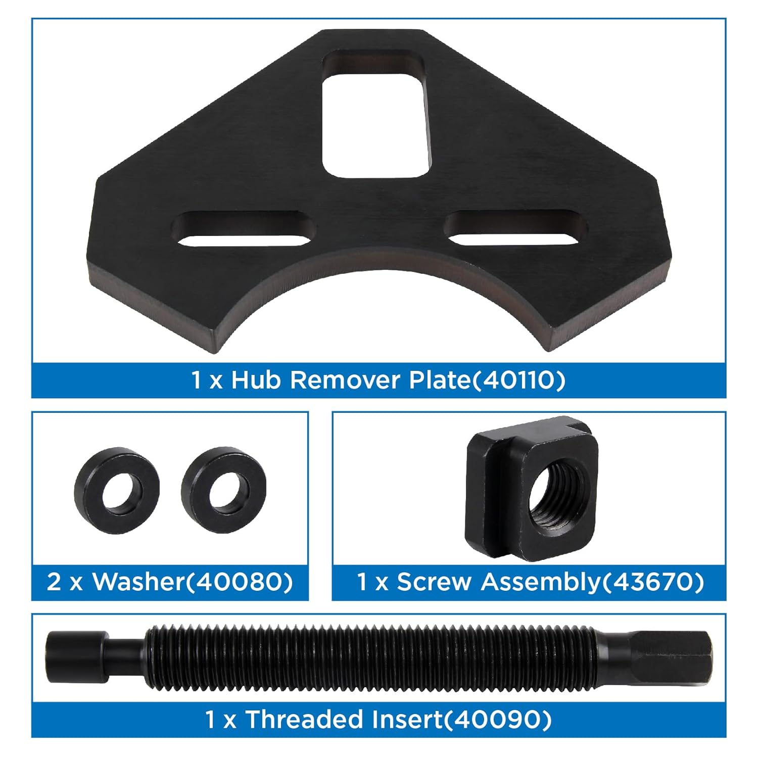 Hub Remover Tool Kit Wheel Hub Removal Tool Assembly for Most 5, 6 & 8 Lug Hub Assemblies on Cars & Trucks