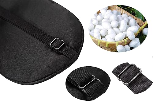 Miniatura 3 de Máscara de dormir de seda de morera con correa ajustable para niños, bonita máscara de ojos para dormir para recién nacidos, 1 paquete