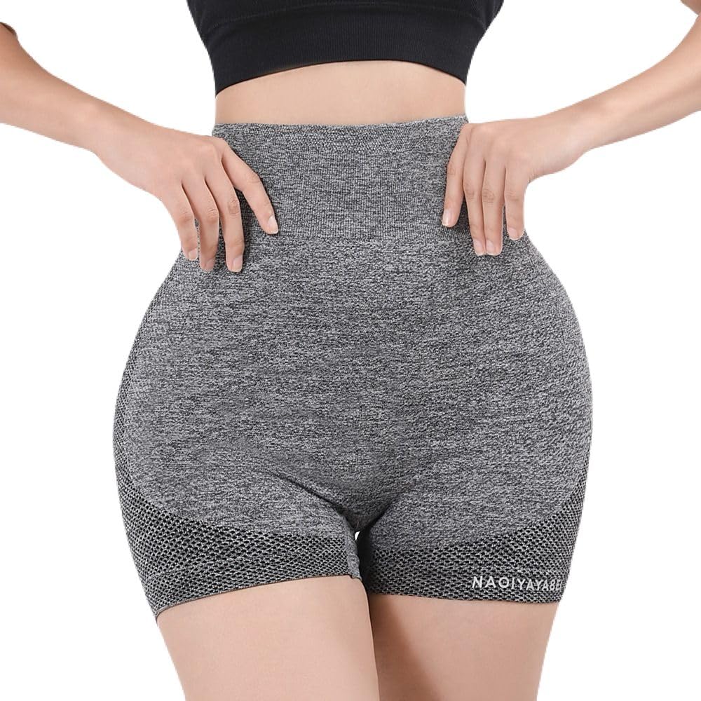 SKGREEN Women Workout Yoga Fitness Sport Gym High Waist Butt Lift Short Shapewear Athletic Tummy Control Blue