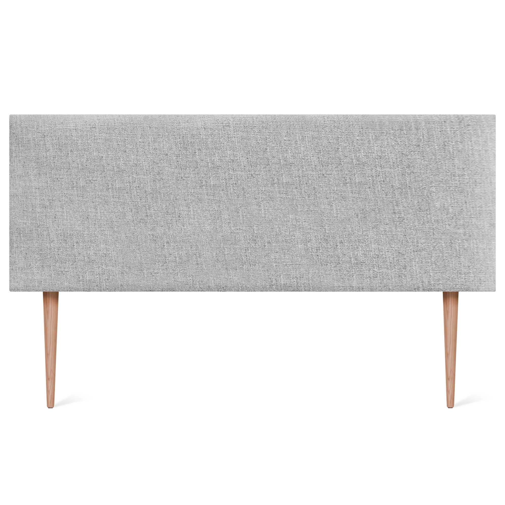DHOME Zagłówek z naturalnego lnu gładka tapicerowana głowa łóżko sypialnia nowoczesny top trend (perłowa pościel, 135x105 cm z nogami (łóżka 120/135/140))