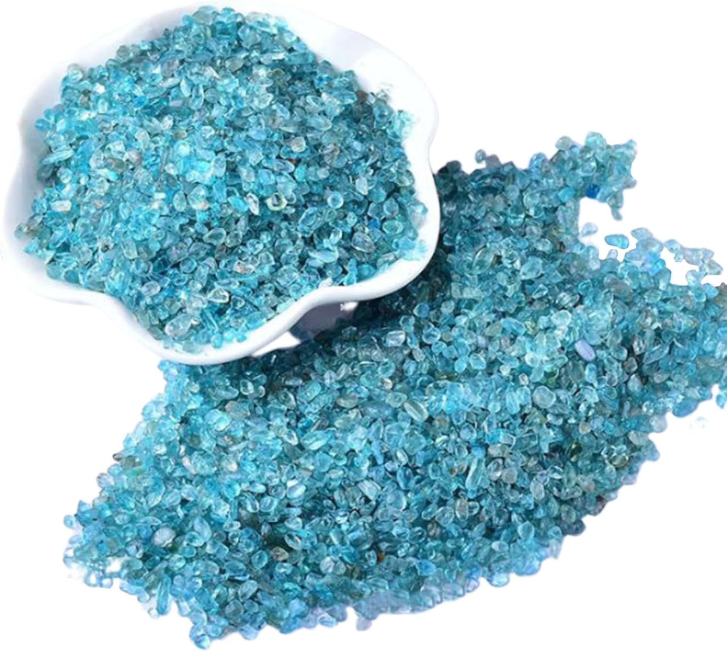 1.1lbs Fish Tank Gravel, Natural Crystal Gravel Aquarium Decorative for Freshwater Tank, Plants Potted, Pits a nd Vase Filler(3-5mm) (