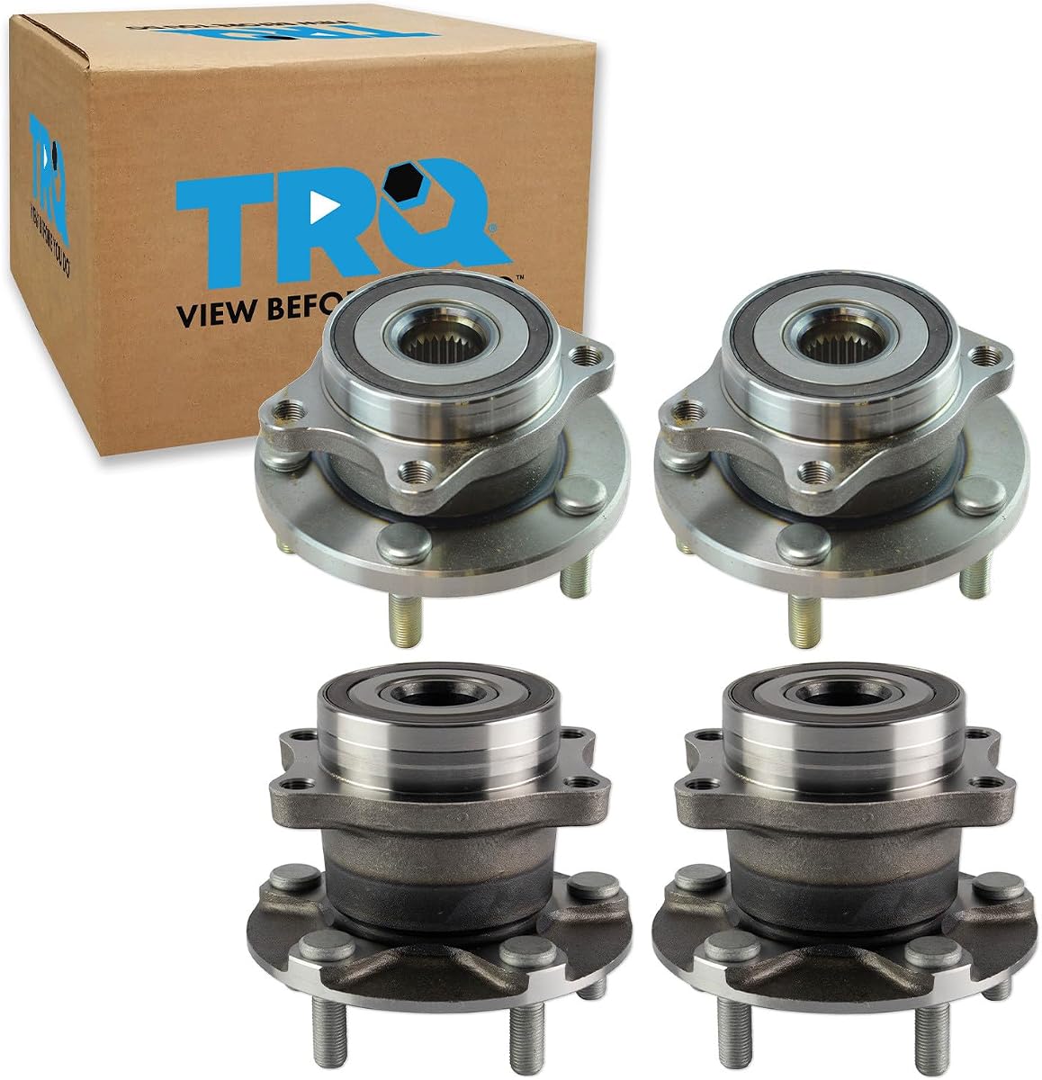 TRQ Wheel Bearing & Hub Assembly Set | For 15-20 Subaru Legacy Outback 19 Ascent Forester Driver Passenger Front & Rear