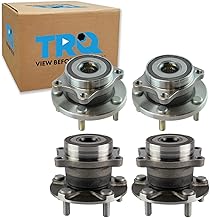 TRQ Front and Rear Wheel Bearing and Hub Assembly Set 4 Piece Compatible with 2015-2020 Subaru Legacy 2015-2020 Outback 2019 Ascent 2019 Forester