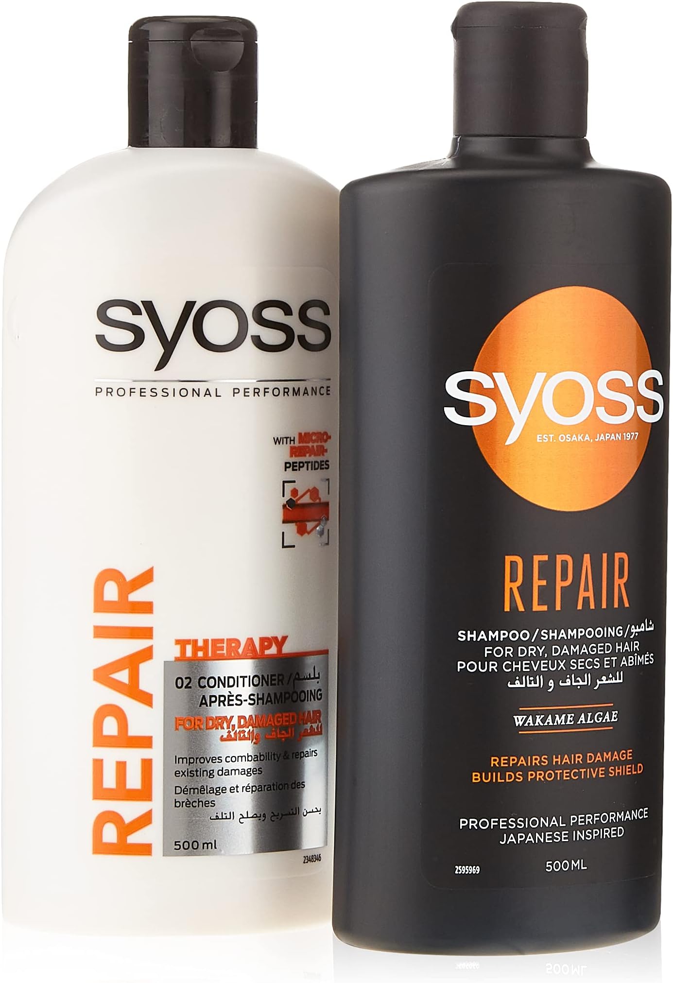 Syoss Repair Therapy 500 ml Shampoo & 500 ml Conditioner