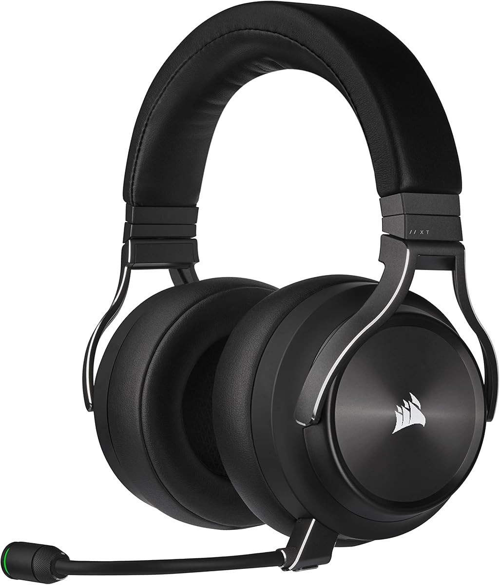 Corsair Virtuoso RGB Wireless XT Multiplatform Gaming Headset with Bluetooth - Dolby Atmos - Broadcast Quality Microphone - iCUE Compatible- PC, Mac, PS5, PS4, Nintendo Switch, Mobile - Black