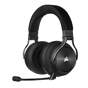 Corsair Virtuoso RGB Wireless XT Multiplatform Gaming Headset with Bluetooth - Dolby Atmos - Broadcast Quality Microphone - iCUE Compatible- PC, Mac, PS5, PS4, Nintendo Switch, Mobile - Black