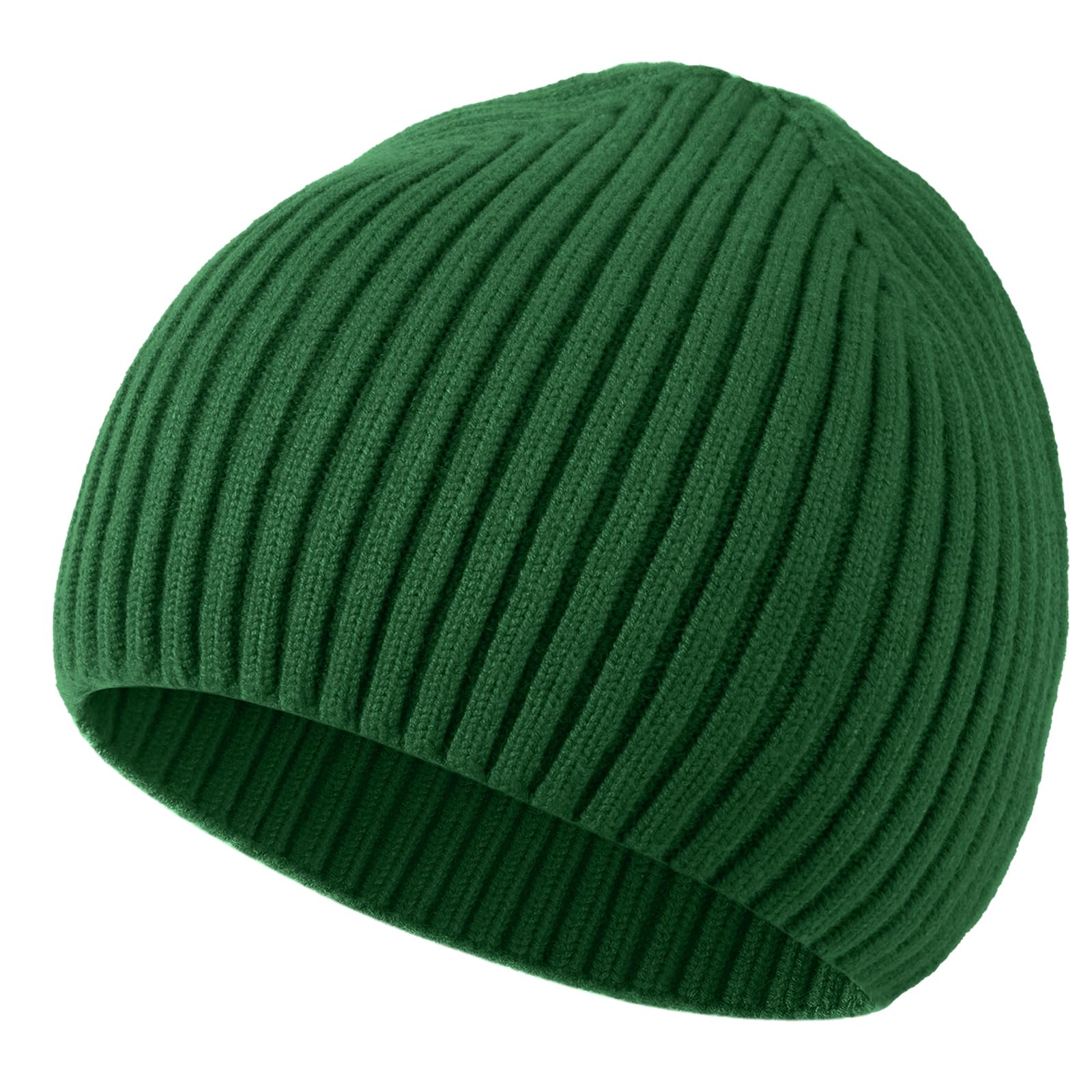 ROYBENS Wool Beanie for Men Women Seamless Knit Warm Winter Hat Cuffless Soft Trawler Fisherman Beanies Watch Cap