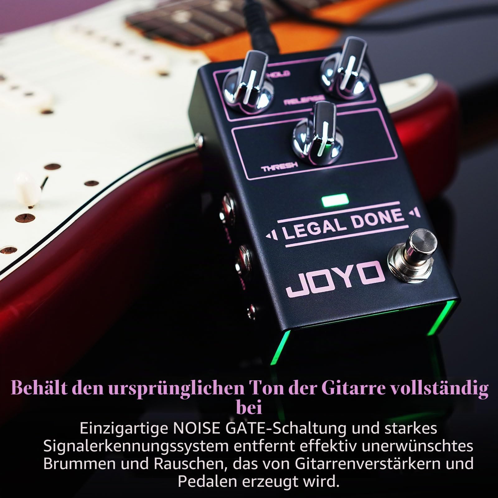 JOYO Noise Gate Pedal Noise Suppressor mit 4-Kabel Methode für E-Gitarre (Legal Done R-23)