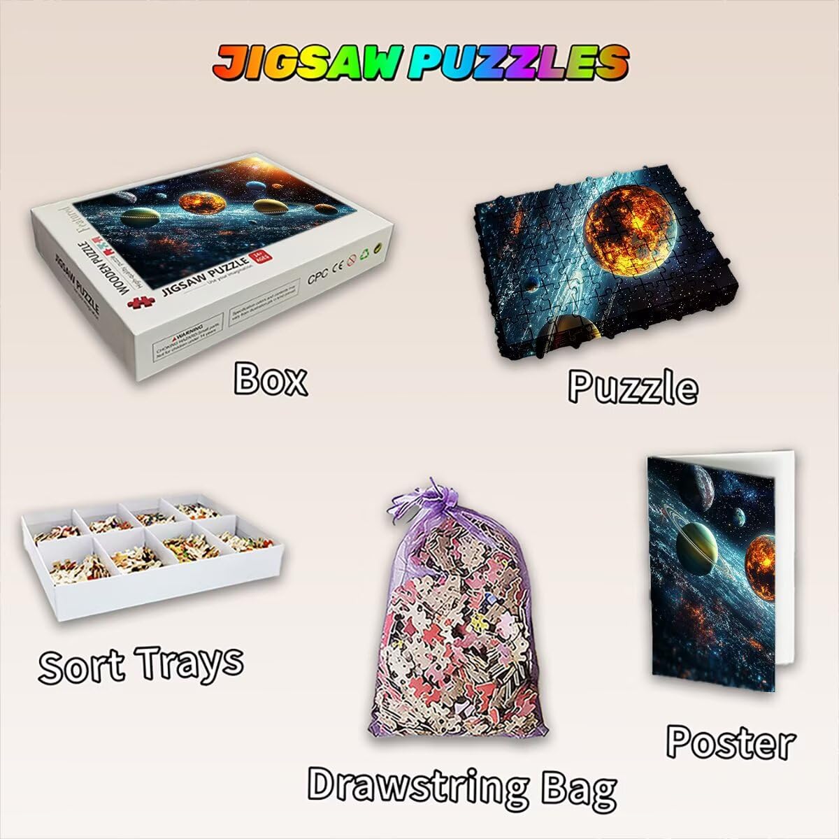 Puzzle 1500 Piezas Planeta, Puzzle Paisaje, Puzzles 1500 Piezas Adultos, Rompecabezas de Madera con Caja Regalo, Rompecabezas Adultos para Toda la Familia, Regalos Originales para Mujer 87x57cm -1700