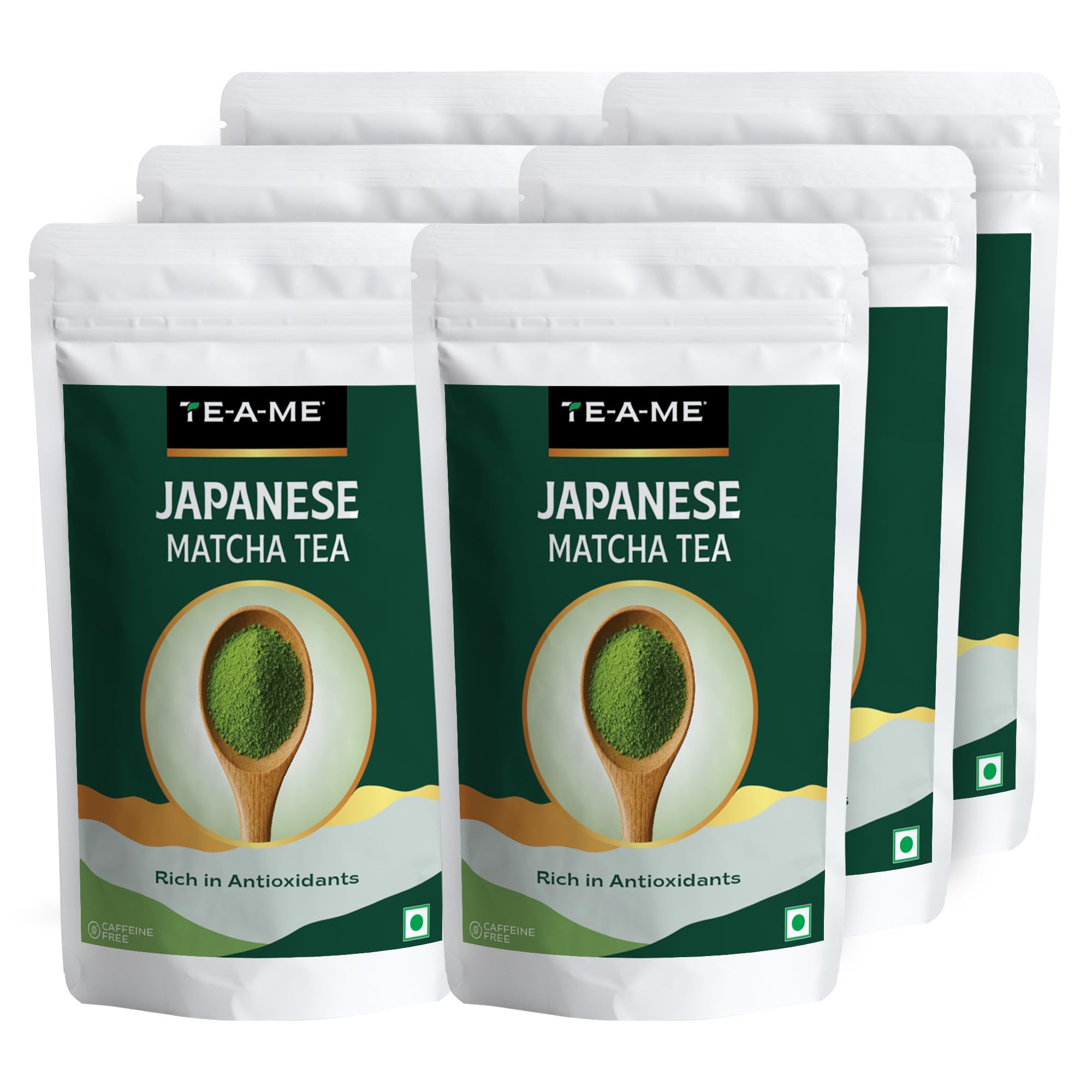 TE-A-ME Matcha Tea Powder, 300g (198 Servings) | Pure Japanese Matcha Green Tea Powder | 50g-Pack of 6 | Christmas Gift | New Year Gift