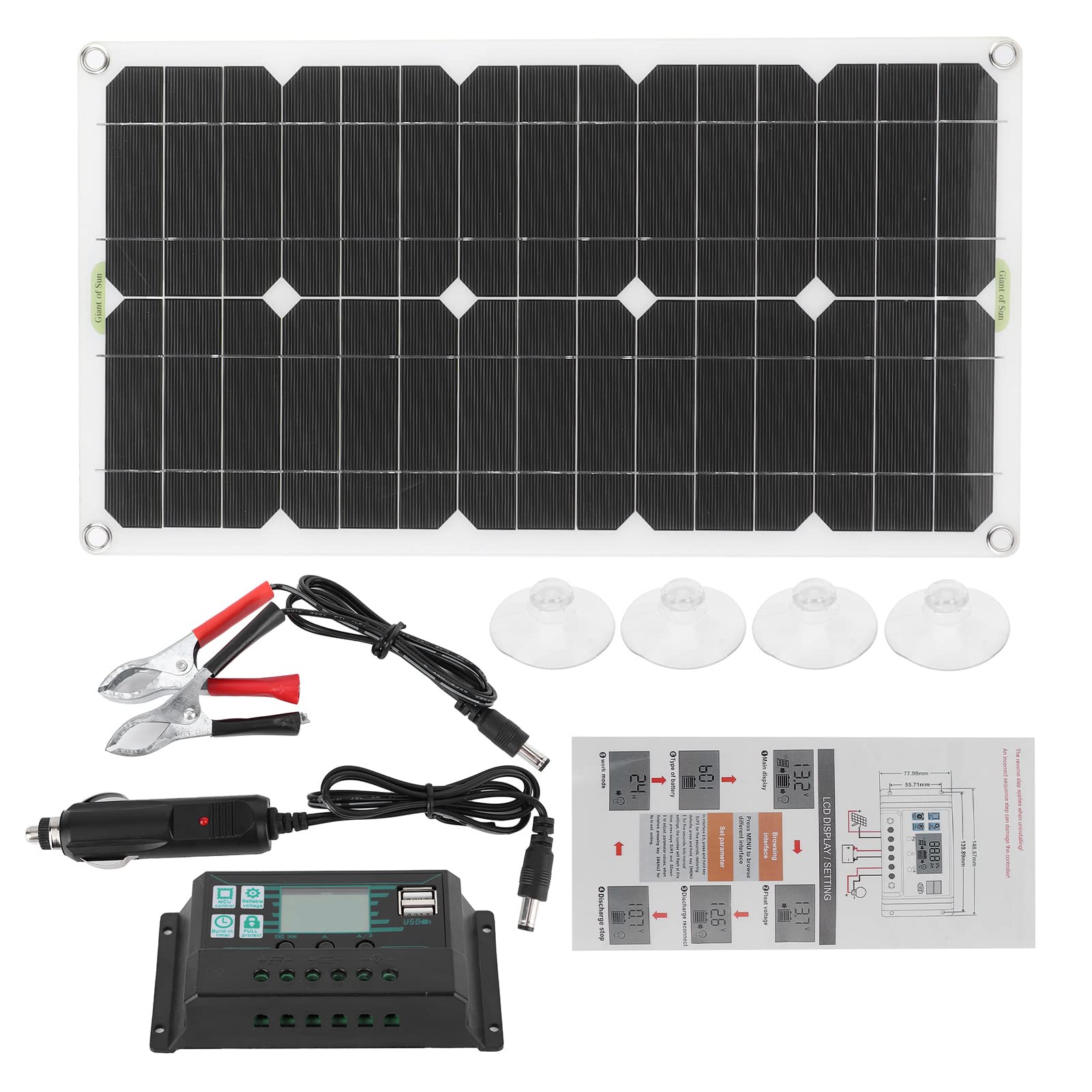 Keenso Cargador Solar Portátil 28W Panel Monocristalino Salida USB