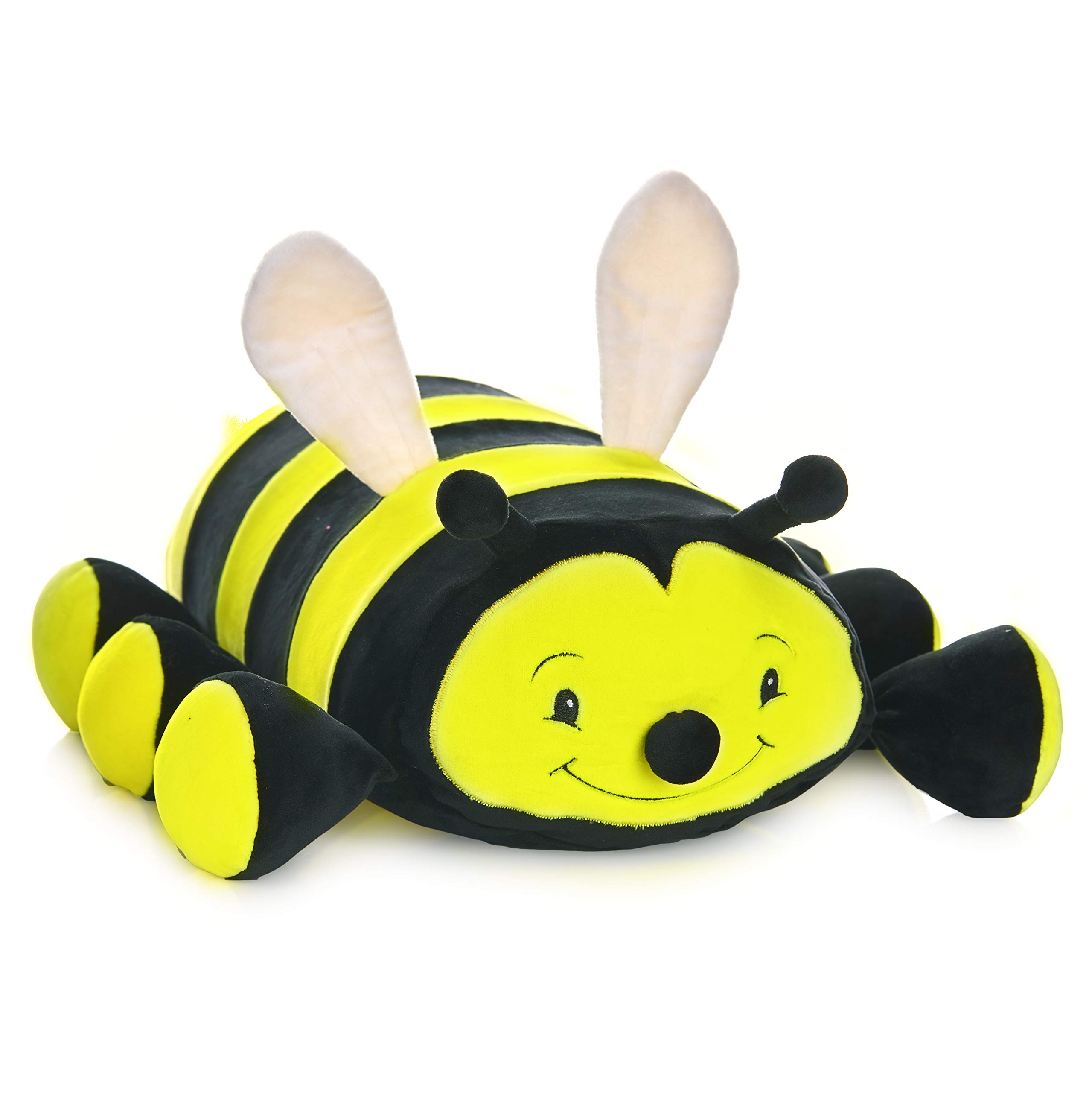 Buzz The Bumble Bee Memory Foam Pillow Plush with Kid's Diary That Stores in Belly Pocket, 15” Stuffed Animal, 6" Journal