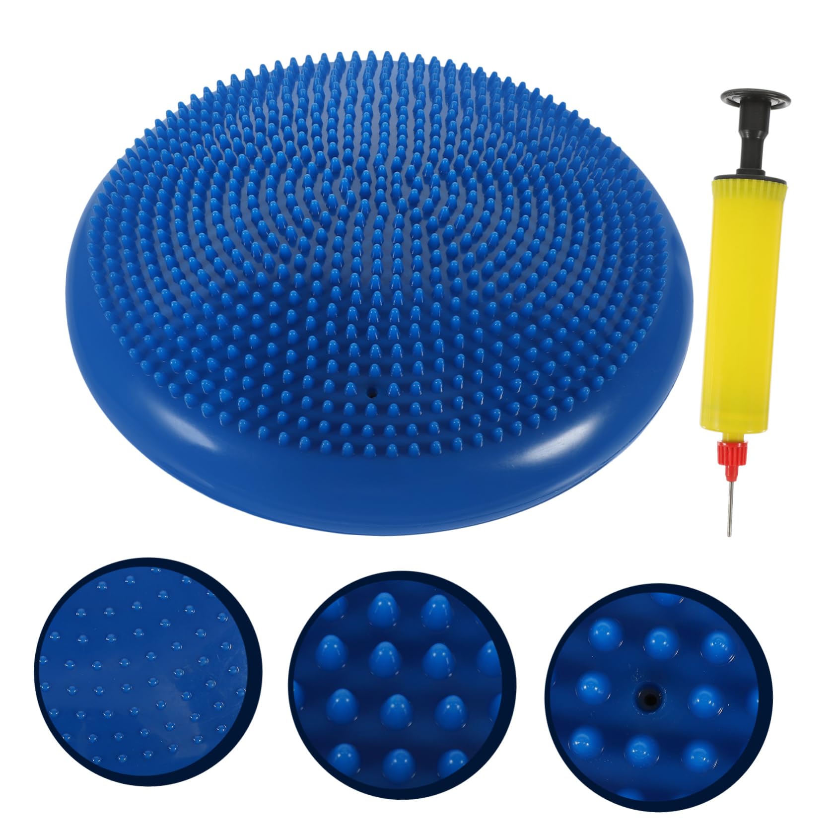 Abaodam Cojín De Equilibrio Inflable Cojín De Equilibrio Para Yoga y Ejercicios Casa Para Fortalecer El Torso y Aliviar El Dolor De Espalda