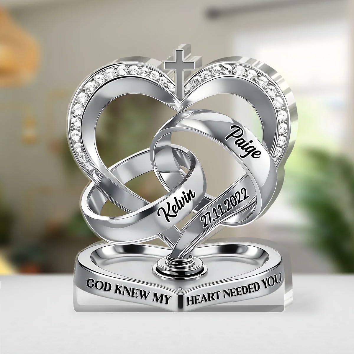Amazon.com: God Knew My Heart Needed You - Personalized Custom