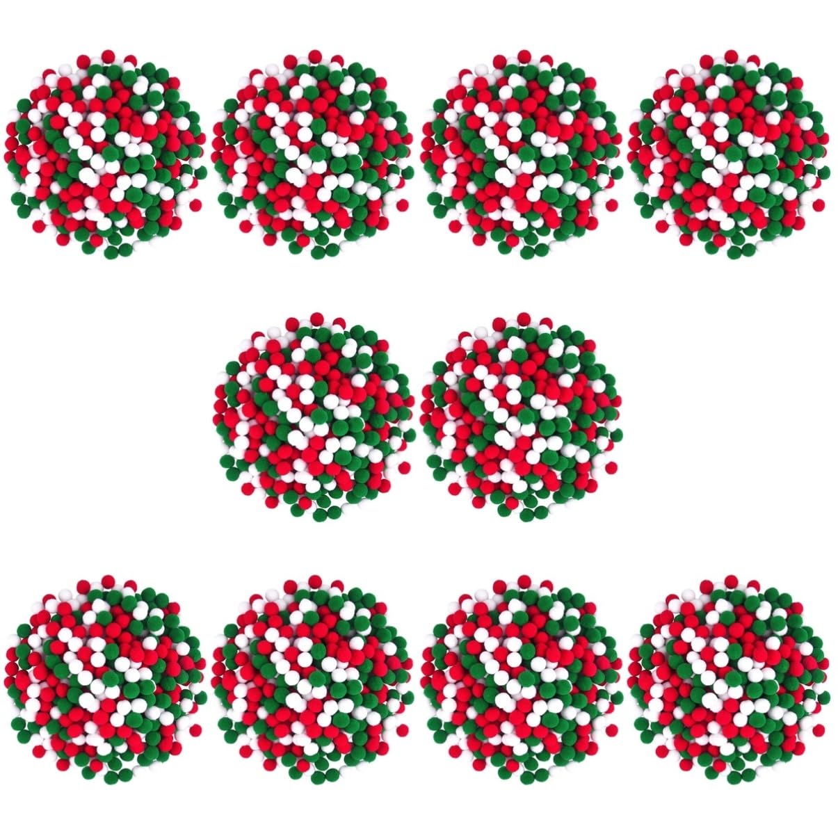 Pompons de décoration de Noël et boules décoratives en polyester pour loisirs créatifs