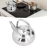 Vista 6 de Hervidor de té de acero inoxidable para cafetera, estufa superior, tetera, tetera, cafetera, hervidor para cocina, cafetería, hotel, restaurante