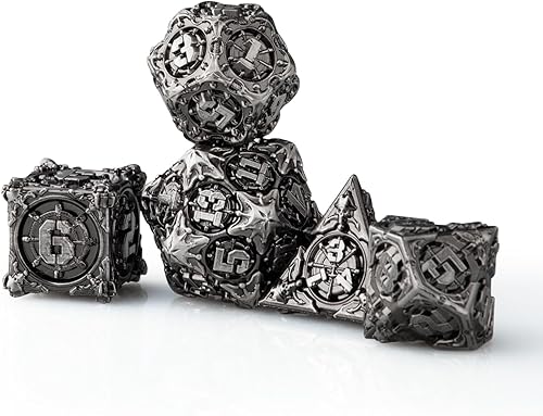 Miniatura 5 de Surpass DND - Juego de dados poliédricos, juego de dados de metal d20, juego de dados de d&d, juegos de mesa, dados para juegos de rol para
