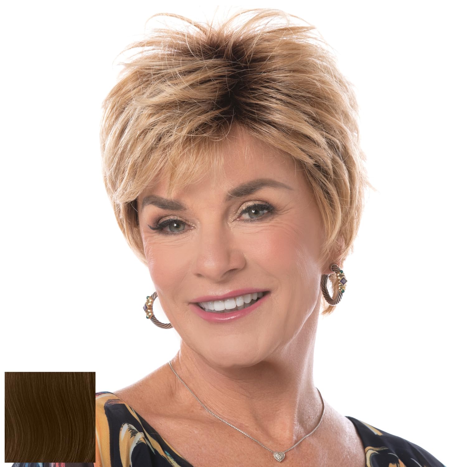 Toni Brattin Attitude Wig - Modern Gently Sculpted Wavy Texture with Sweeping Bangs - Heat-Friendly Fiber Looks & Feels like Natural, Healthy Hair - Adjustable