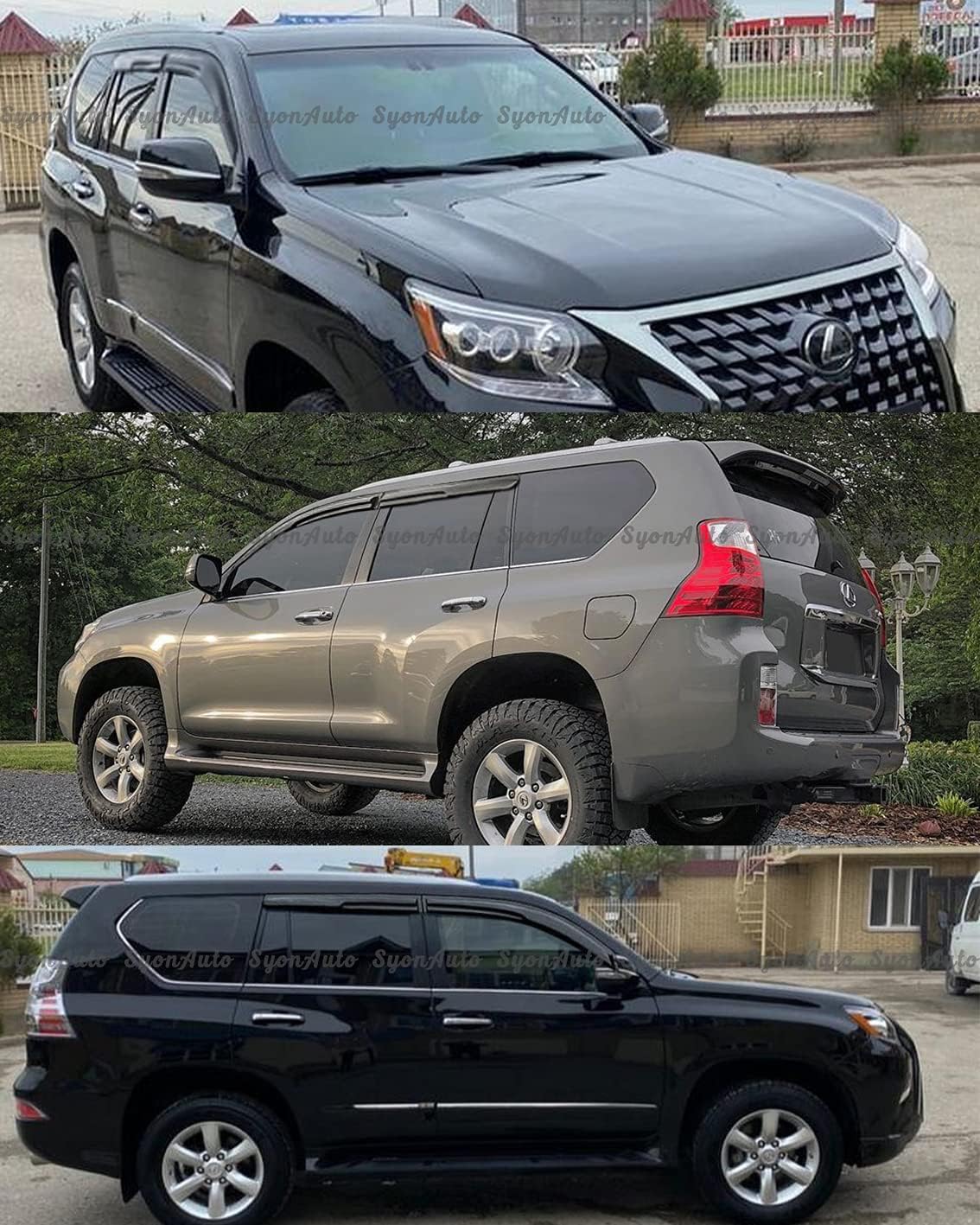 FITS 2010-2021 Lexus GX460 JDM 3D Wavy Mugen Style Window Visor RAIN Guard Vent