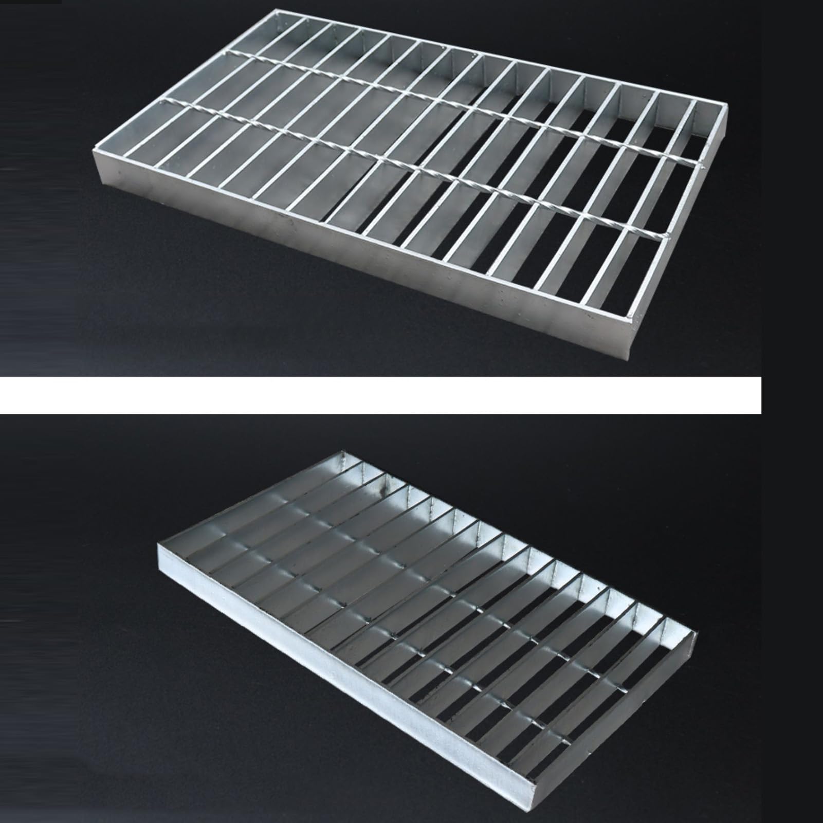 Rejilla de drenaje de acero galvanizado para exteriores, cubierta de drenaje rectangular resistente para sótano/césped, 200 caracteres