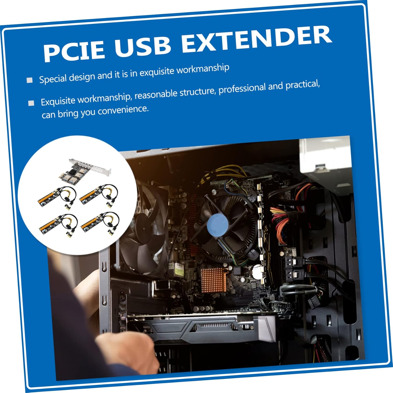 Pci E Adapter Card Port USB Riser Expansion Pci E Extender for Desktop Motherboard High Speed Data Transfer Interference Reduction Professional Design