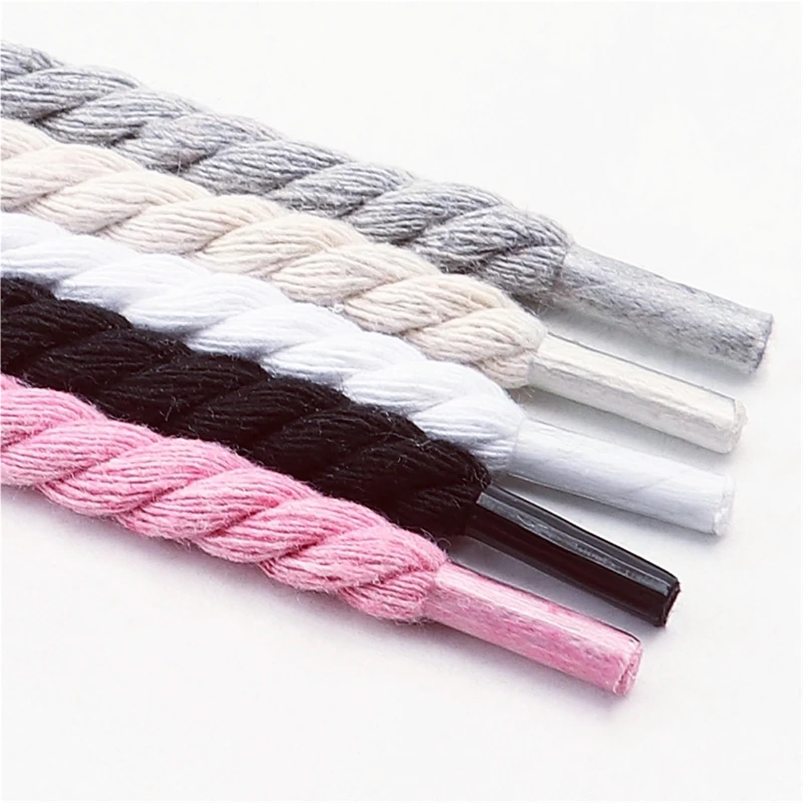 Cordones esponjosos 20 Pares Unisex engrosados ​​8 mm de diámetro Cordones de Cuerda de cáñamo de Tres Hilos for Zapatos Casuales