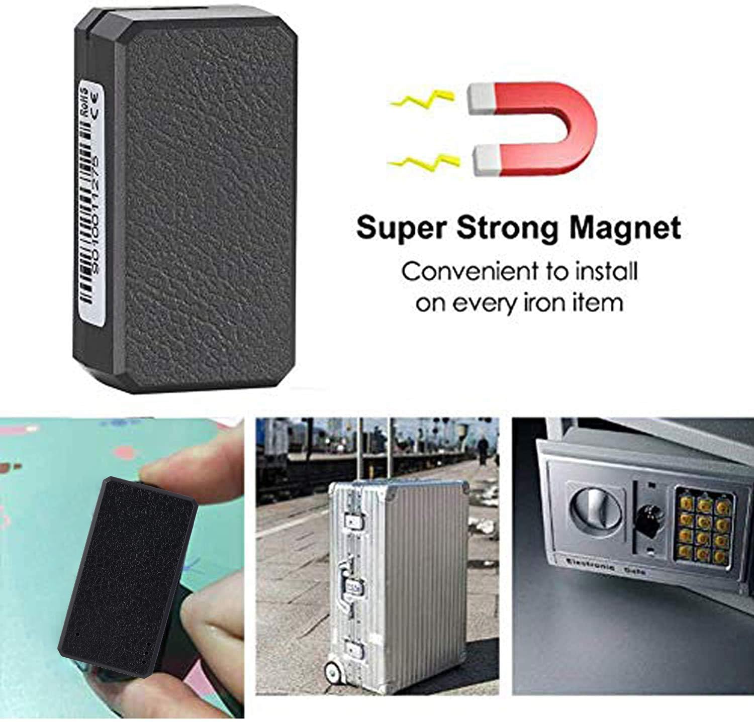 4G Micro Gps Tracker Spia con Magnete Localizzatore GPS in Tempo Reale Satellitare Tracciatore di Posizione Portatile GPS Tracker con Geo-fence Alarm e App Gratuita per Auto Moto Bambini Leggero - 25g