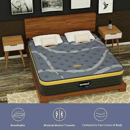 Miniatura 6 de Elfreda Full Mattress, 12 inch Pillow Top Hybrid Mattress, Memory Foam and Pocket Spring Firm, Supportive & Pressure Relief Full Size in a Bag
