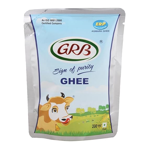 GRB Ghee Pouch, 200ml Amazon.in Grocery & Gourmet Foods